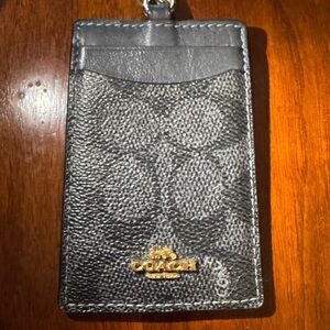 Coach Black Leather Card Holder